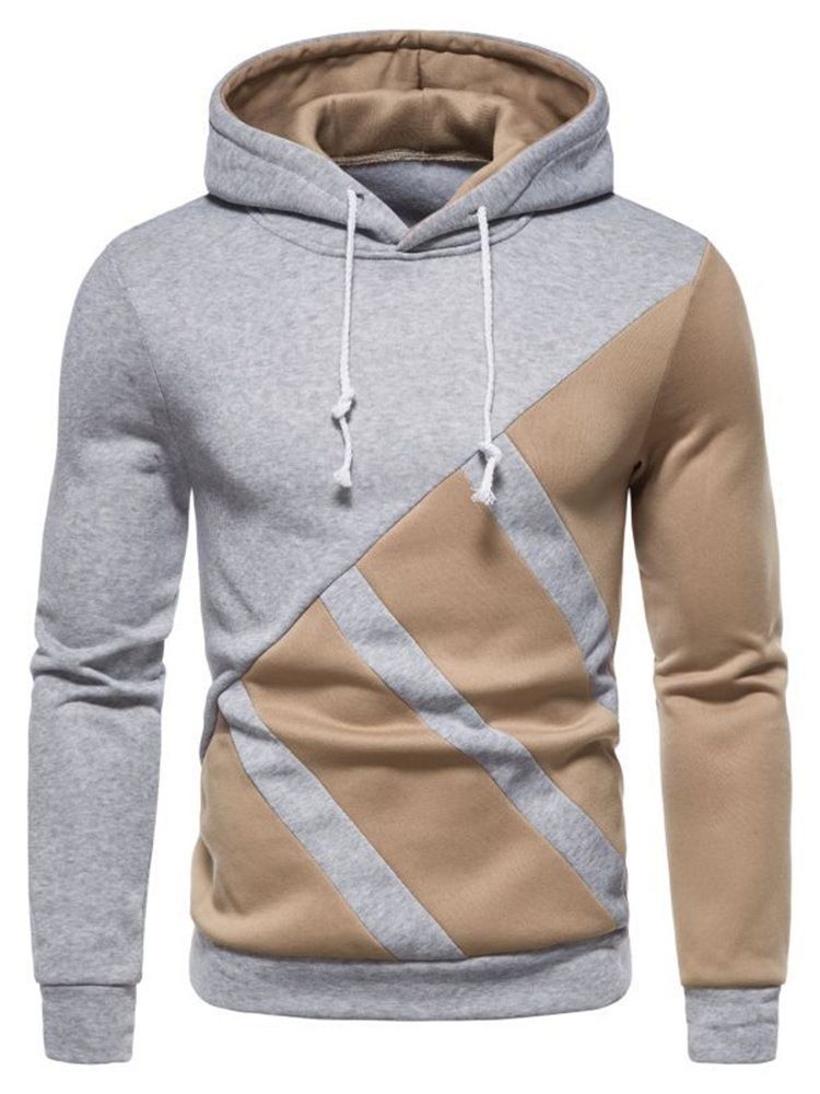 Pullover Patchwork Color Block Pullover Casual Hoodies