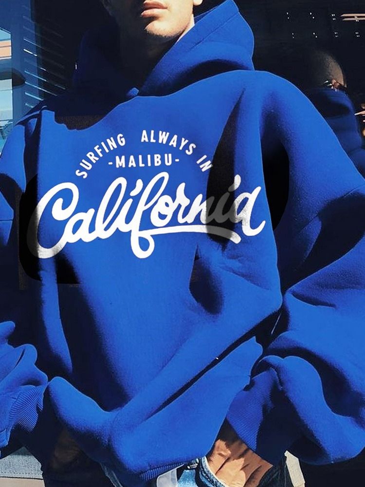 Pullover Print Letter Fall Herr Pullover Hoodies