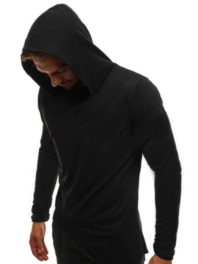 Pullover Raka Hoodies För Herr