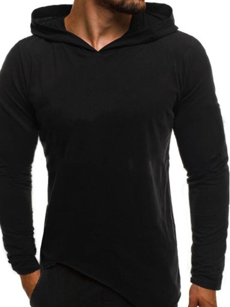 Pullover Raka Hoodies För Herr