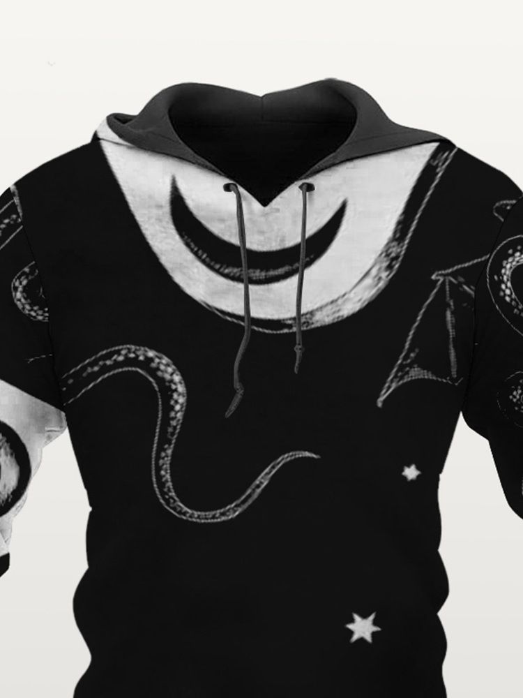 Pullover Slim Huvtröjor Med Dragsko