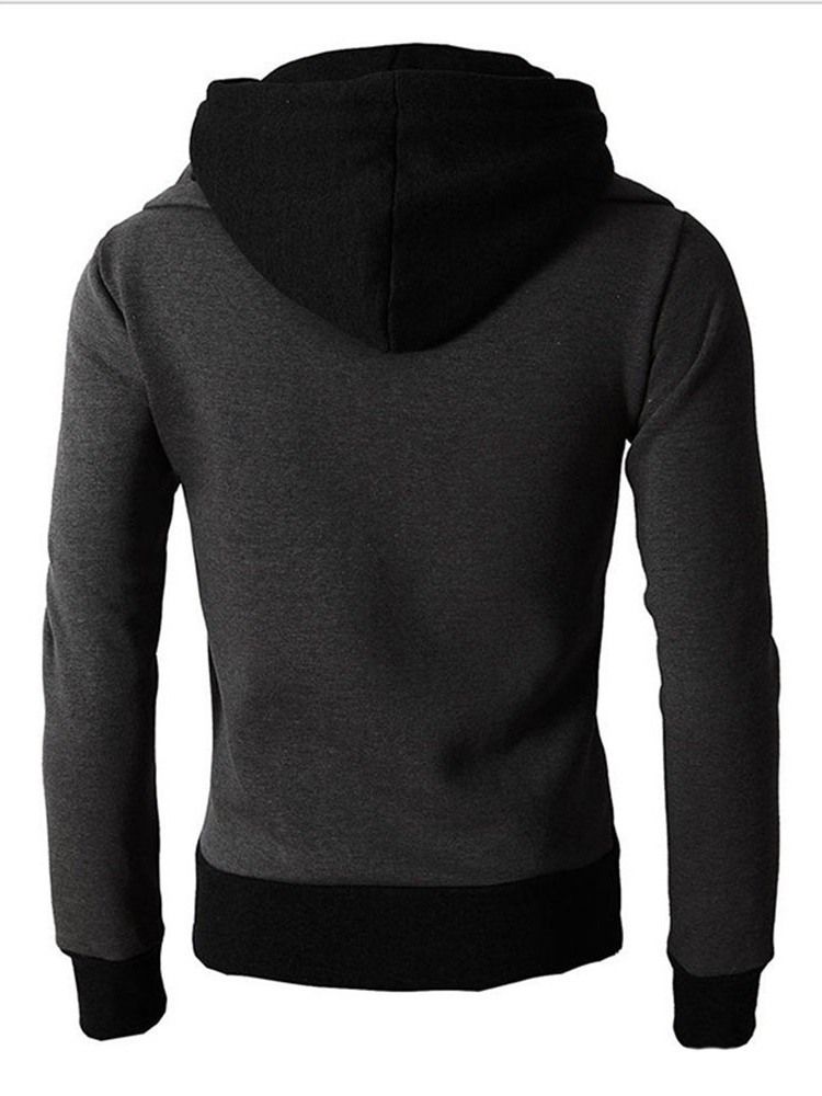 Pullover Tjocka Färgblock Huvtröjor För Herr