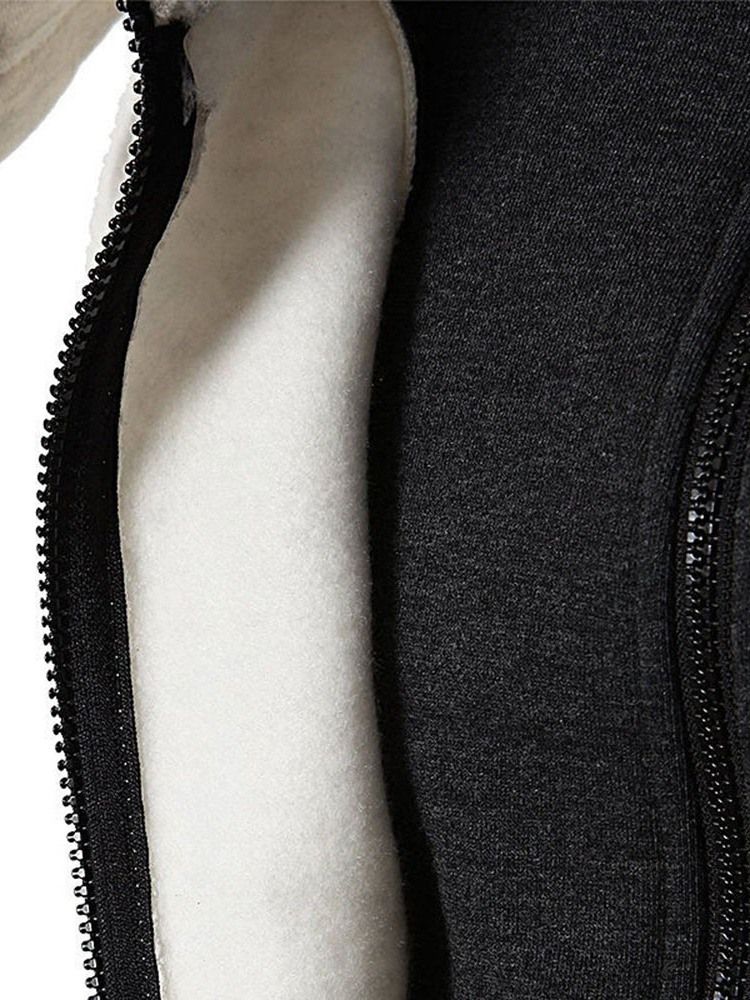 Pullover Tjocka Färgblock Huvtröjor För Herr
