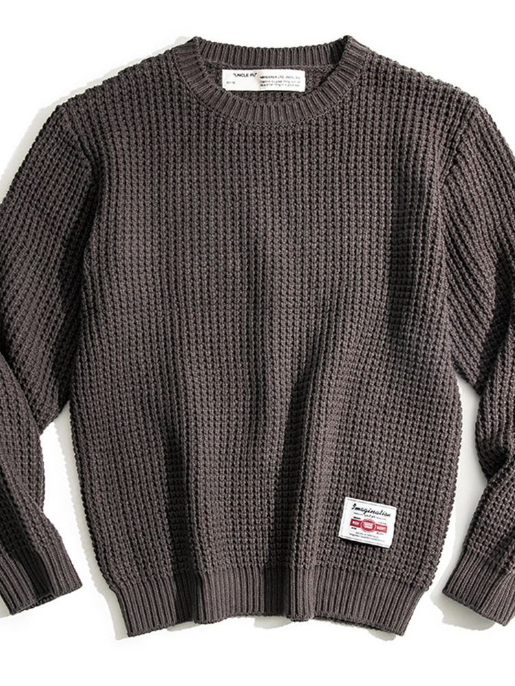 Standard Rund Halsad Fall Casual Tröja