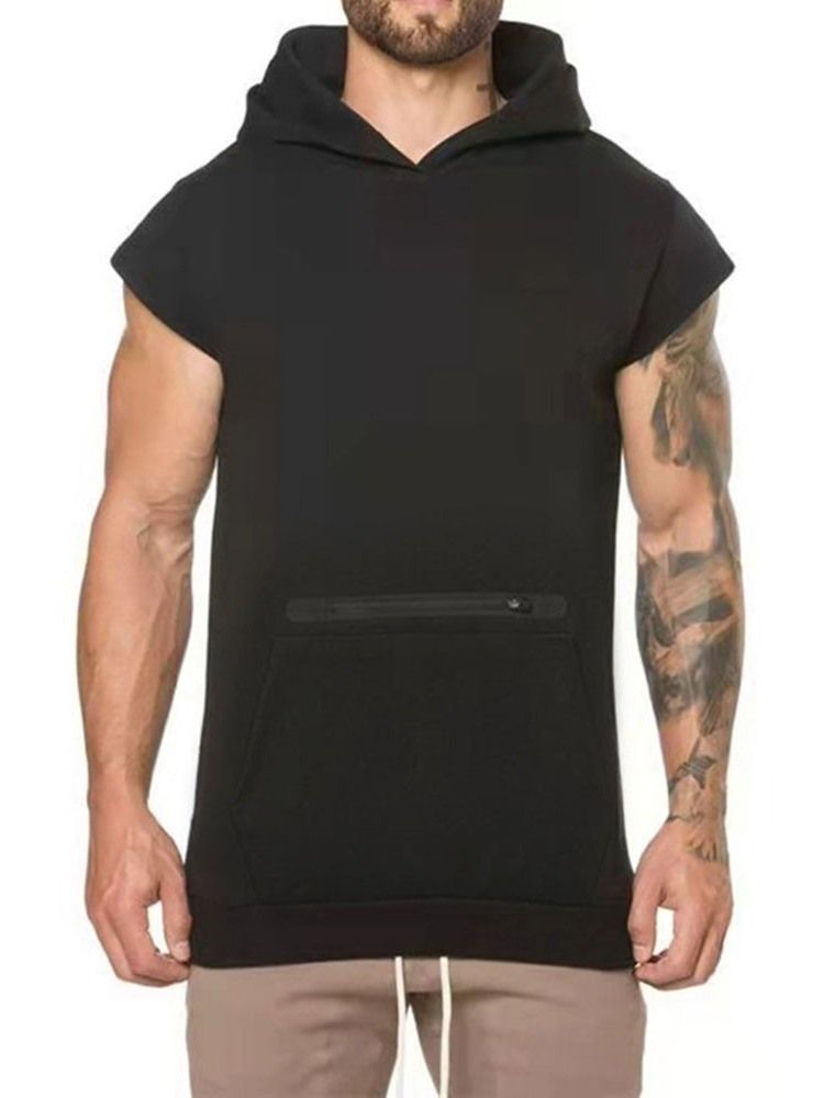 Vanlig Tröja Slim Casual Hoodies För Män