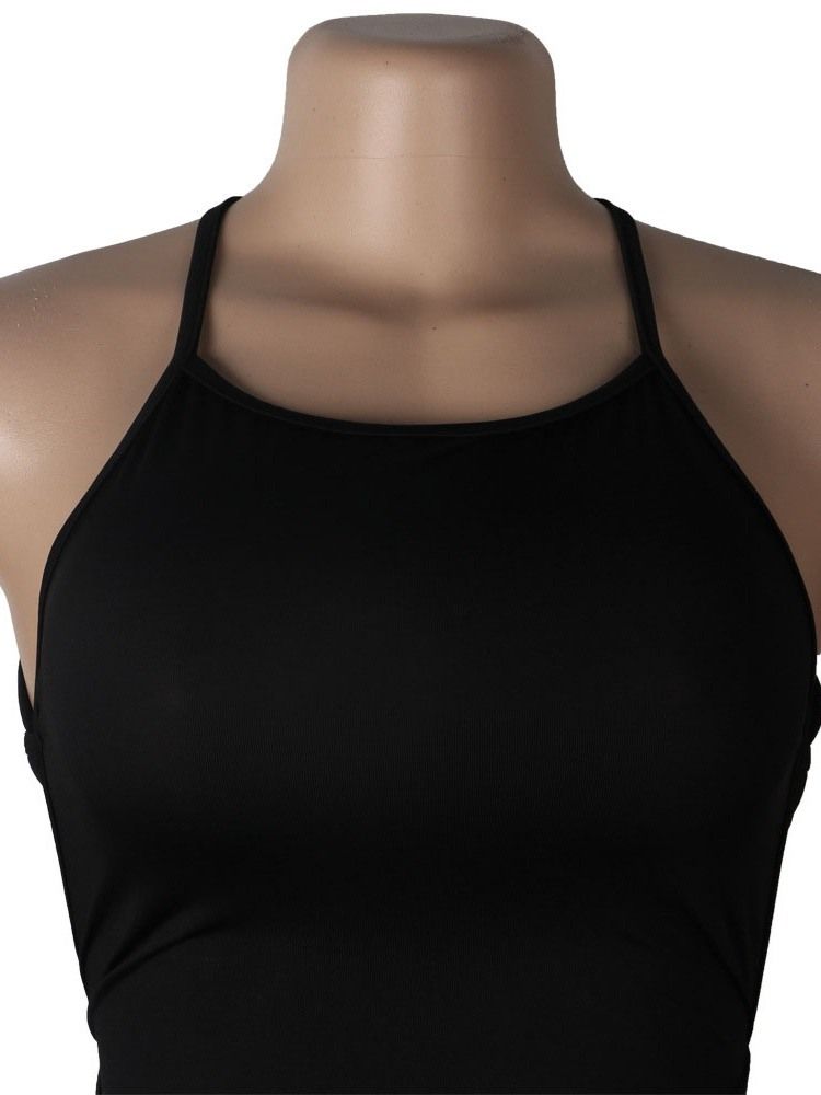 Ärmlös Golvlång Rygglös Pullover Mid Waist Klänning