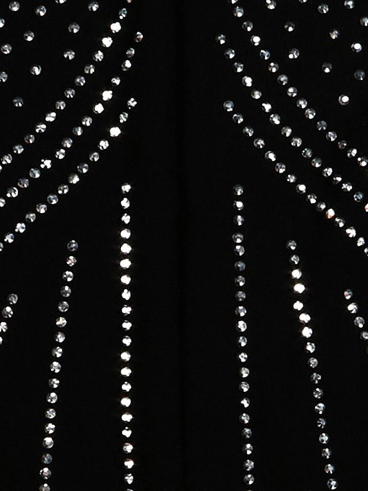 Rhinestone Ärmlös Rundhalsad Vanlig Sjöjungfruklänning