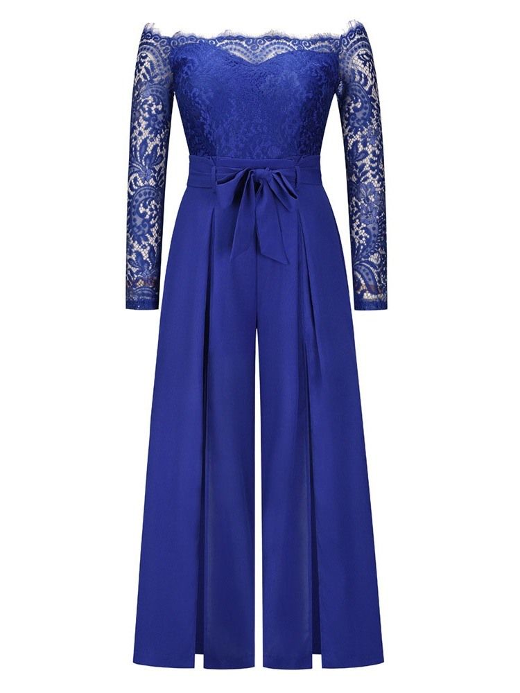 Vanlig Kontor Dam Hög Midja Fullängd Slim Jumpsuit