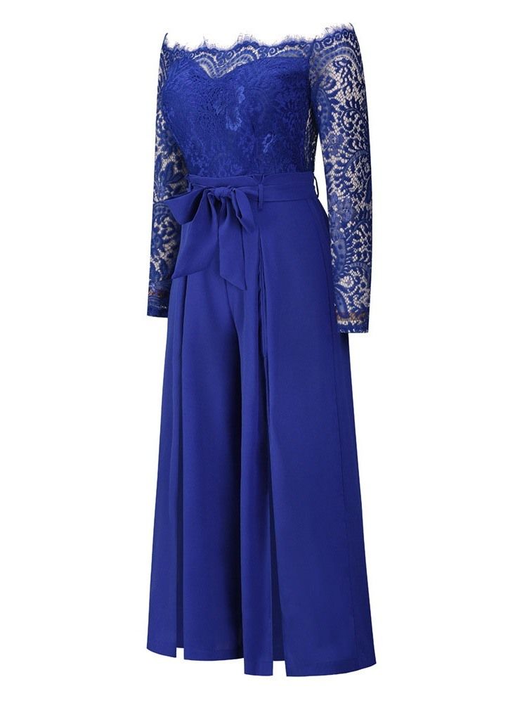 Vanlig Kontor Dam Hög Midja Fullängd Slim Jumpsuit
