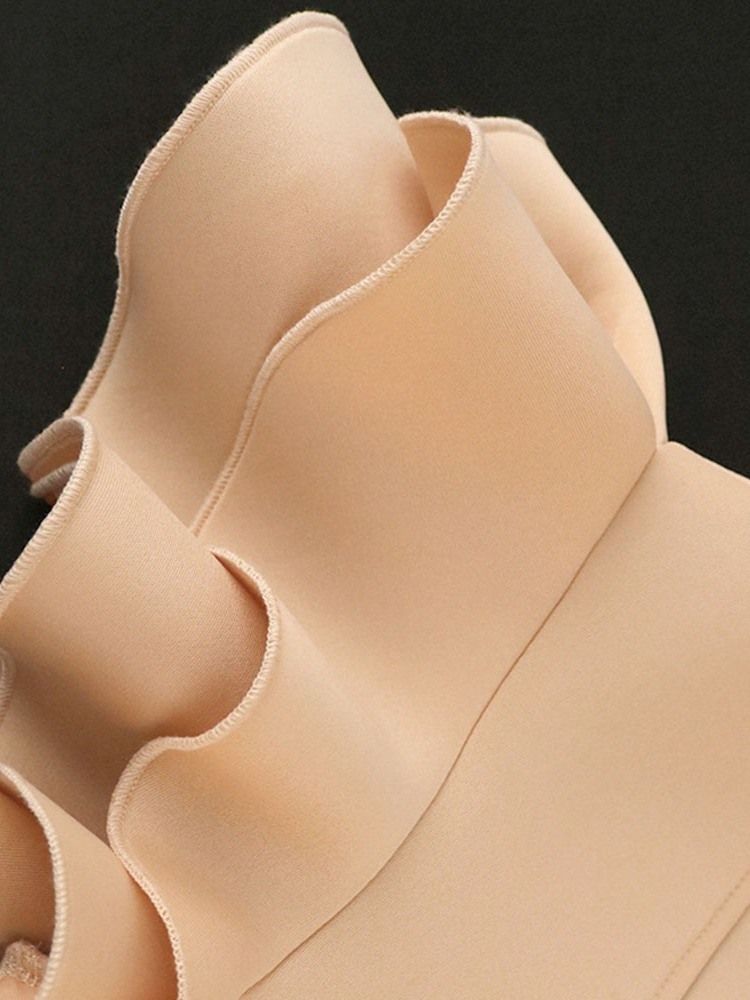 Ovanknä Falbala Cap Sleeve Pullover Fritidsklänning i A-linje
