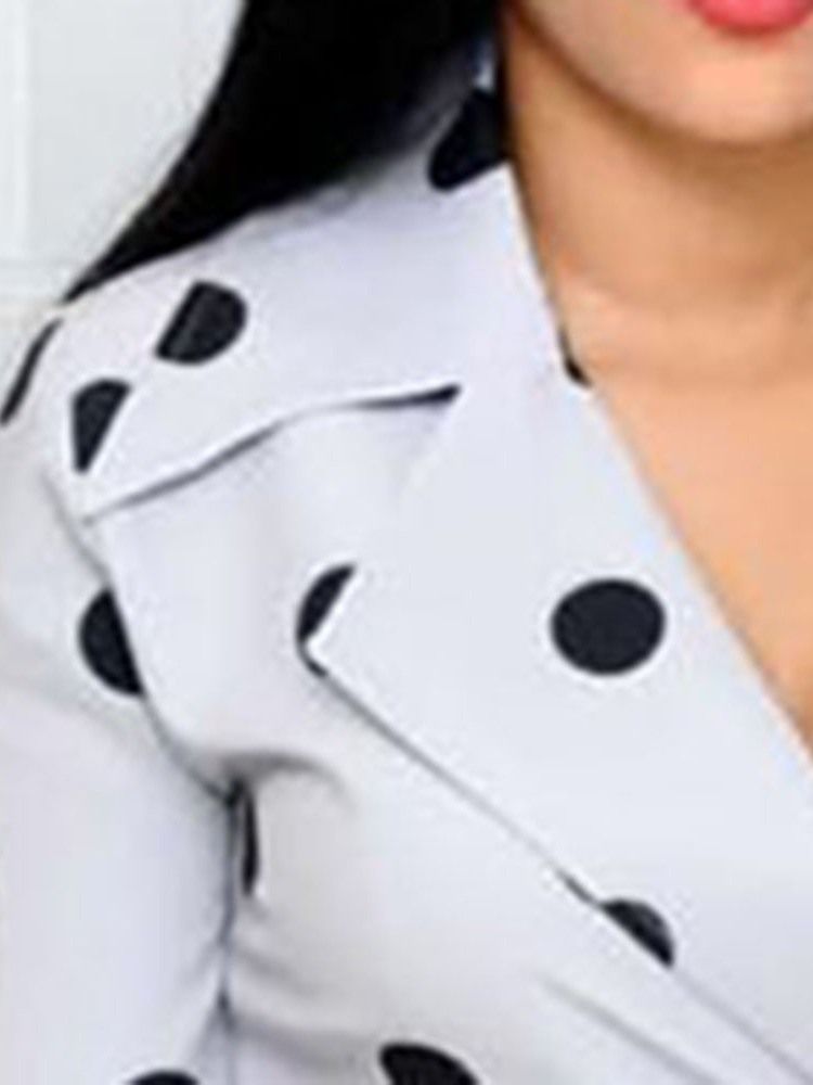 Polka Dots A-Line Mid-Calf Half Sleeve Regular Ol Klänning (Utan Midjeband)