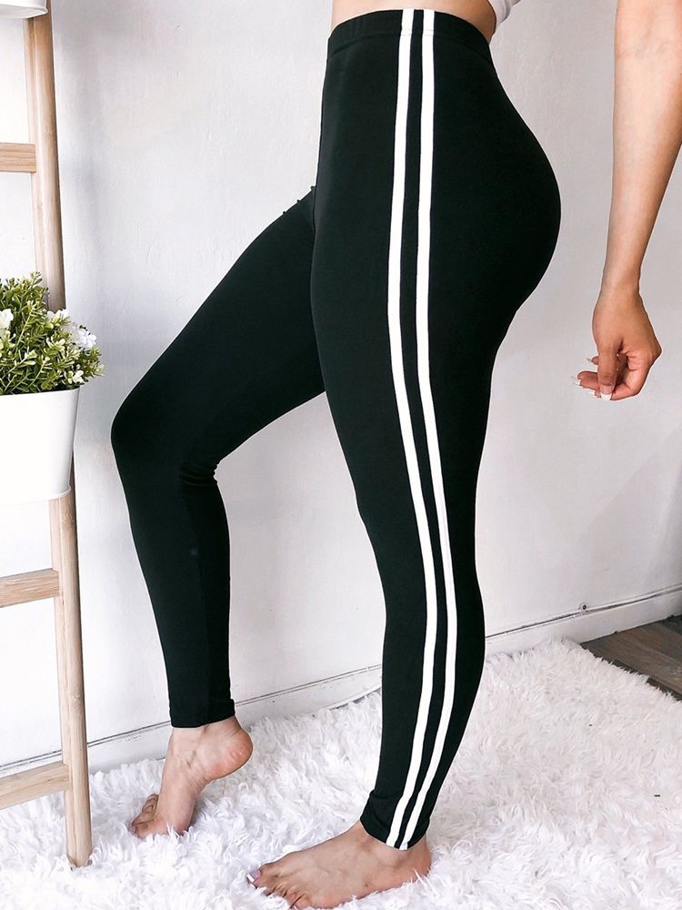 Camouflage Skinny Print Casual Byxor Med Hög Midja