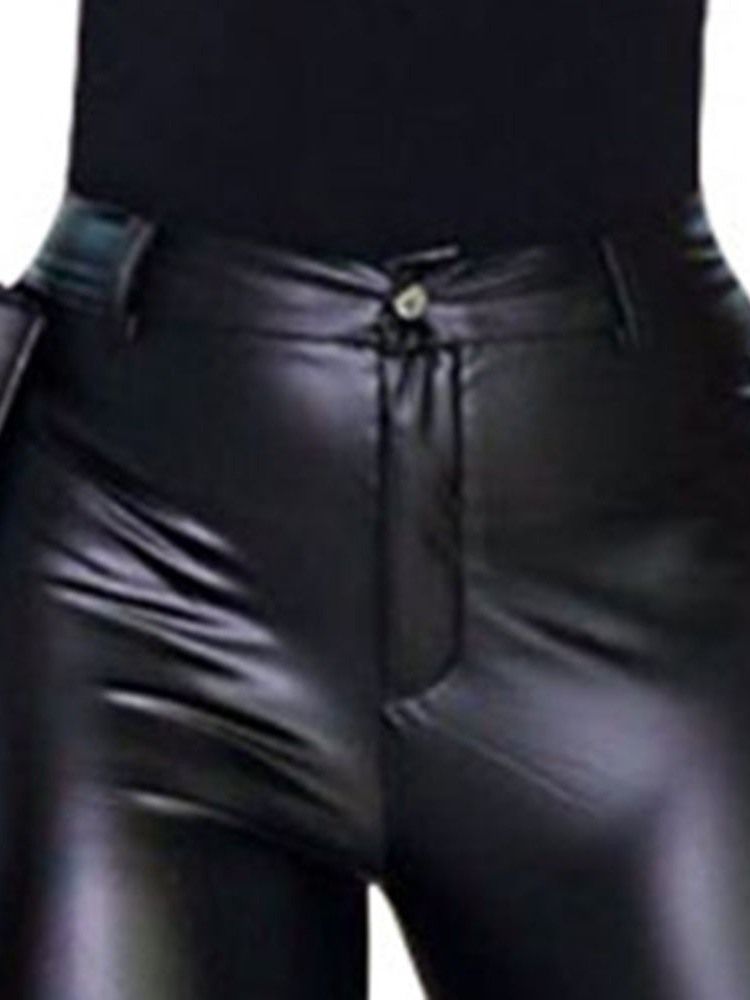 Vanlig Skinny Tofs Hellängd Pencil Pants Casual Byxor