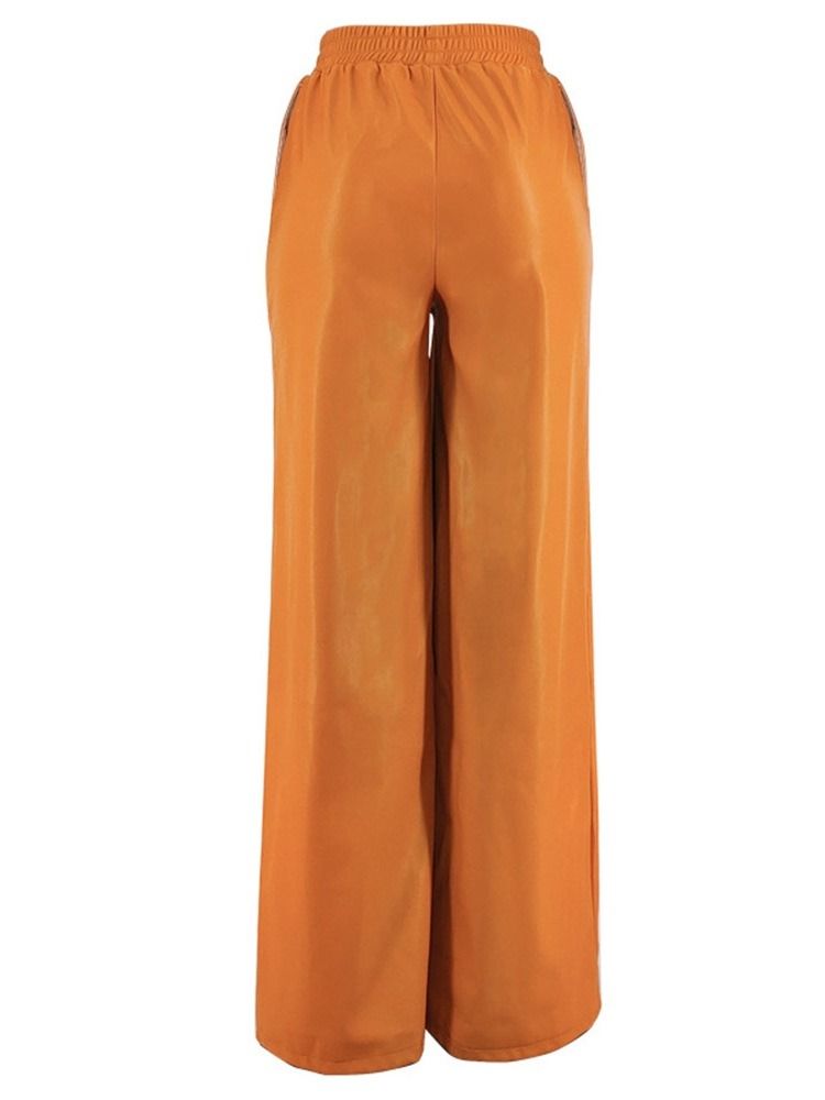 Vanliga Slim Rak Full Längd Casual Byxor