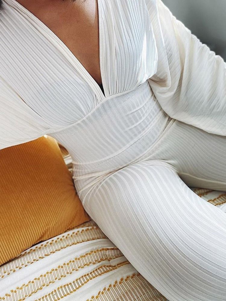 Vanligt Mode Ankellånga Pencil Byxor Hög Midja Jumpsuit