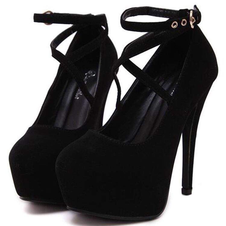 Alla Match Ol Cross Strap Platform Prom Skor