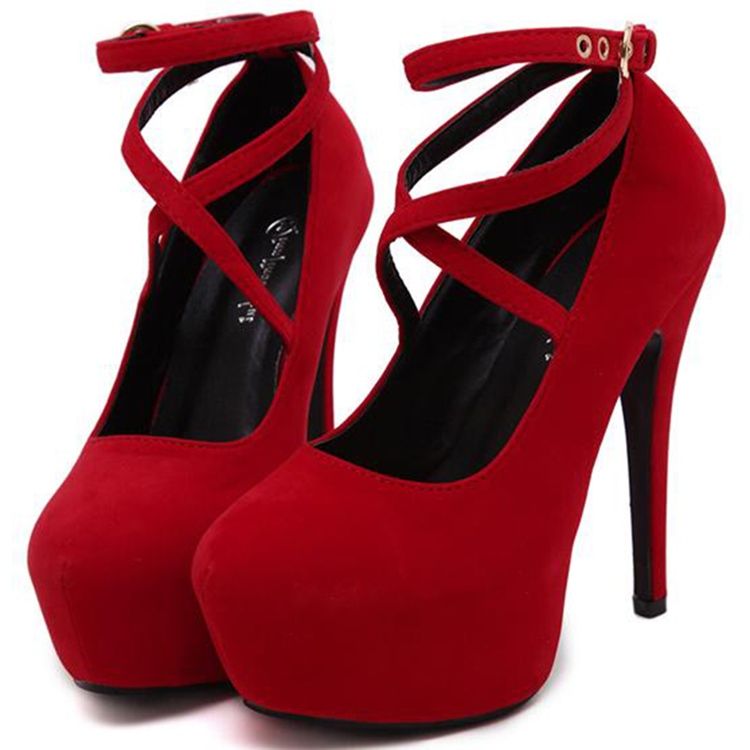 Alla Match Ol Cross Strap Platform Prom Skor