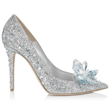 Point Toe Beads Rhinestone Stilettos Prom Skor