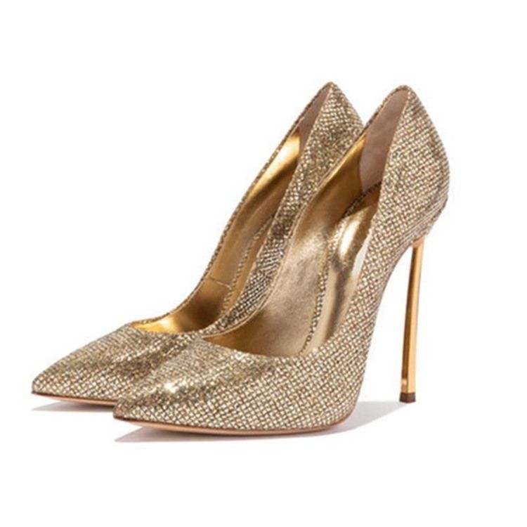 Stilettklack Rhinestone Slip-On Dampumpar