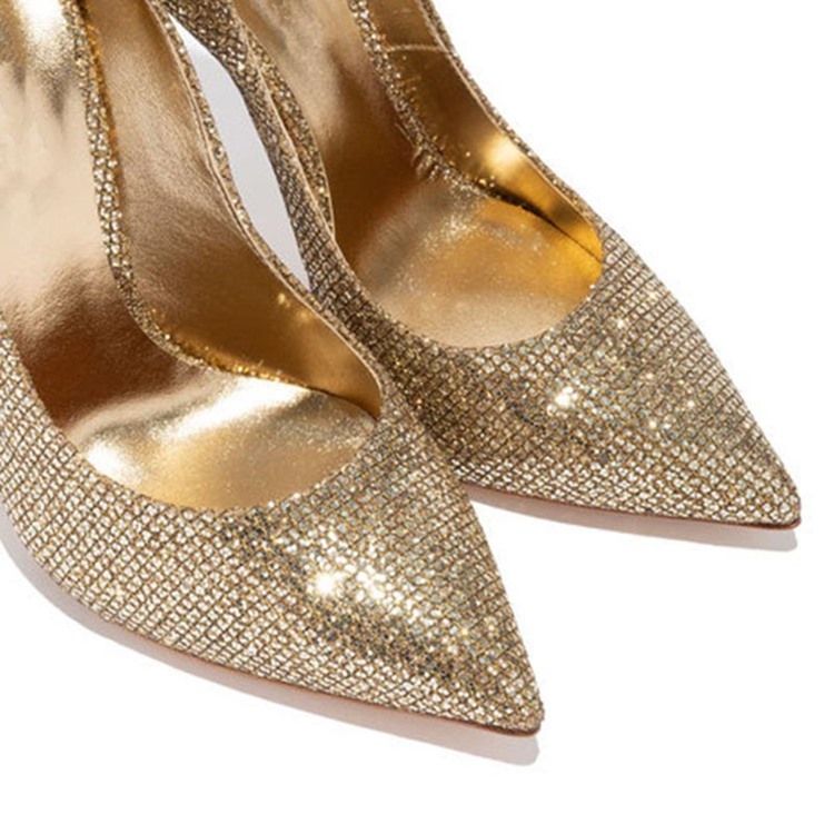 Stilettklack Rhinestone Slip-On Dampumpar