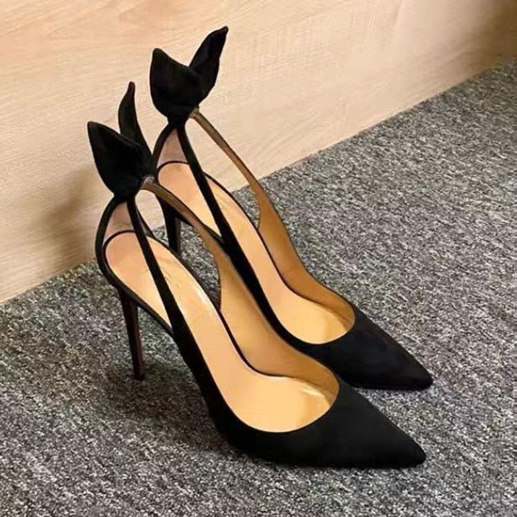 Stilettklack Spetsad Tå Slip-On Low-Cut Övre Tunna Damskor