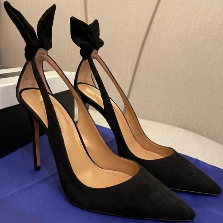 Stilettklack Spetsad Tå Slip-On Low-Cut Övre Tunna Damskor
