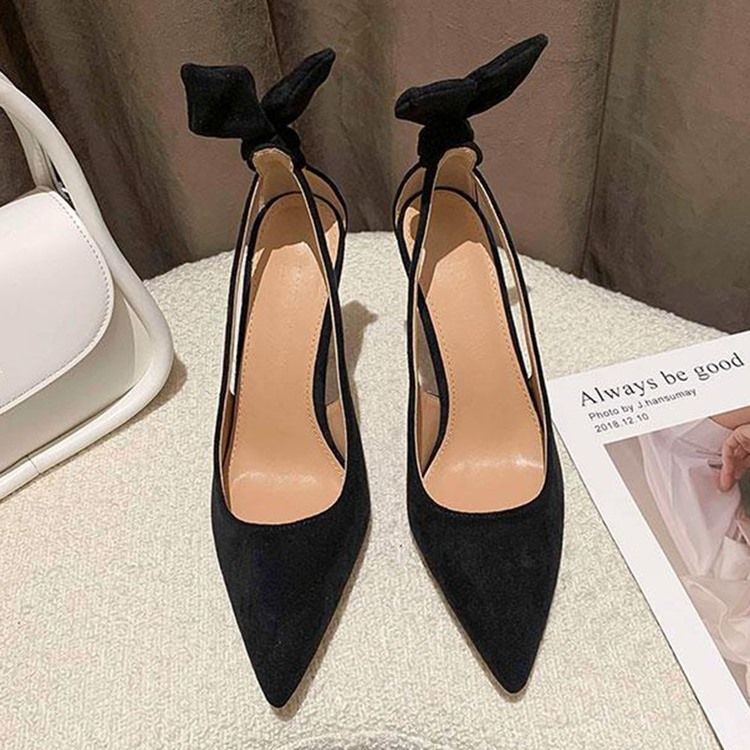 Stilettklack Spetsad Tå Slip-On Low-Cut Övre Tunna Damskor