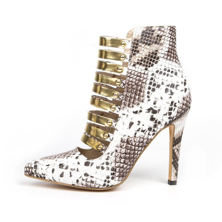 Underbara Snake Skin Amazing Ankel Strap High Heel Skor