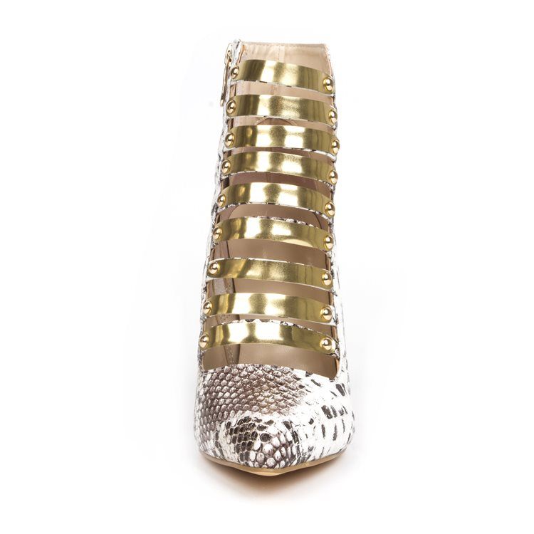 Underbara Snake Skin Amazing Ankel Strap High Heel Skor
