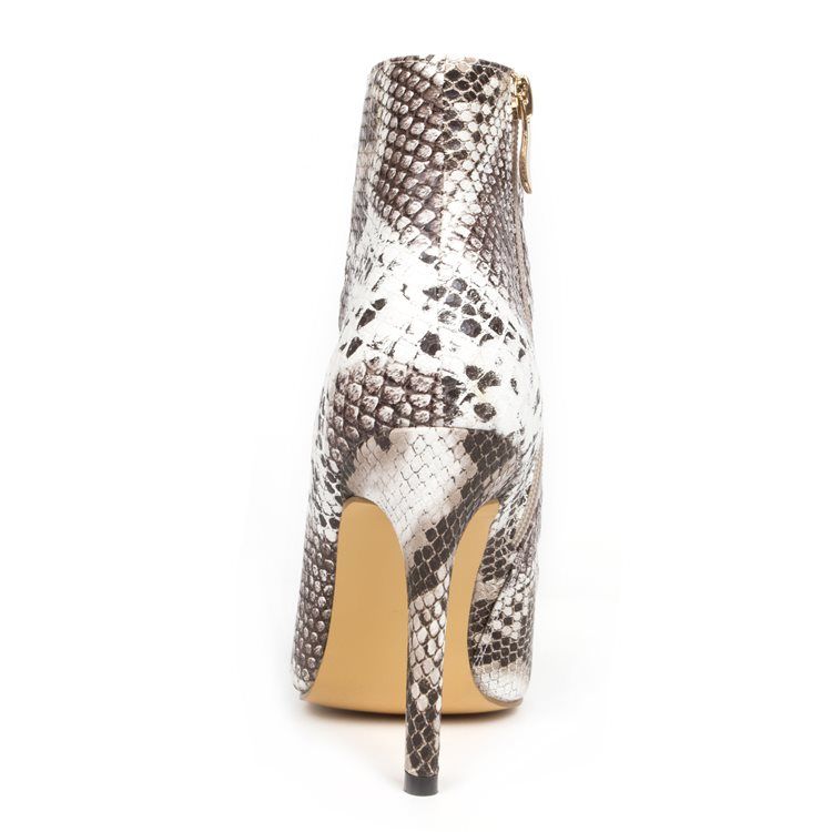 Underbara Snake Skin Amazing Ankel Strap High Heel Skor