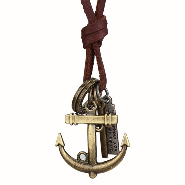 Anchor Pendant Herrhalsband