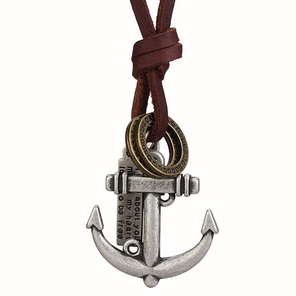 Anchor Pendant Herrhalsband