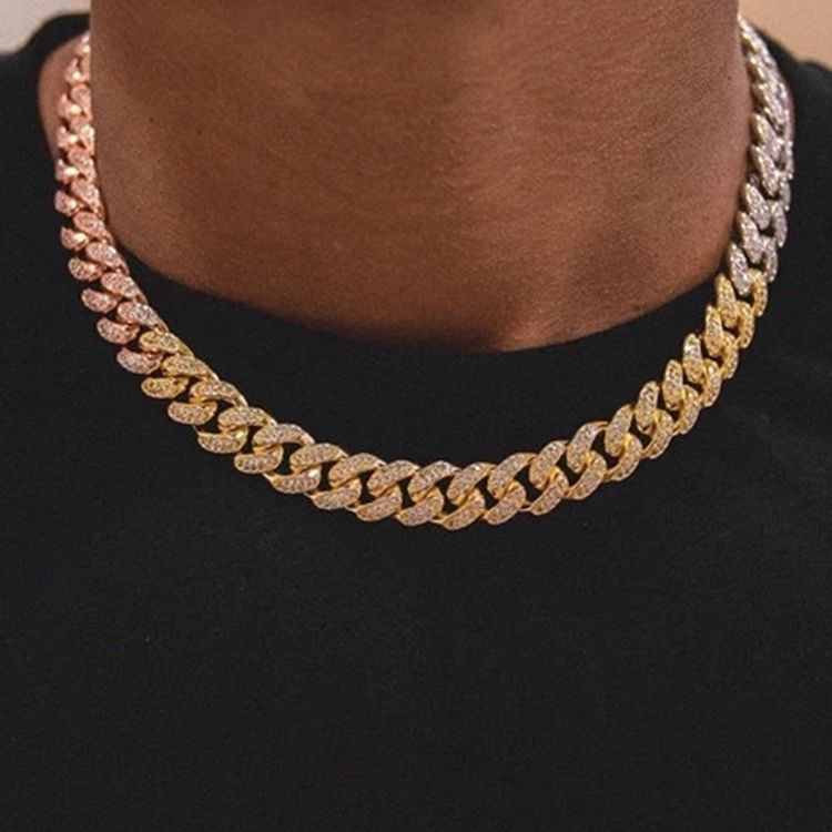 Kubansk Länkkedja Vintage Gradient Unisex Halsband