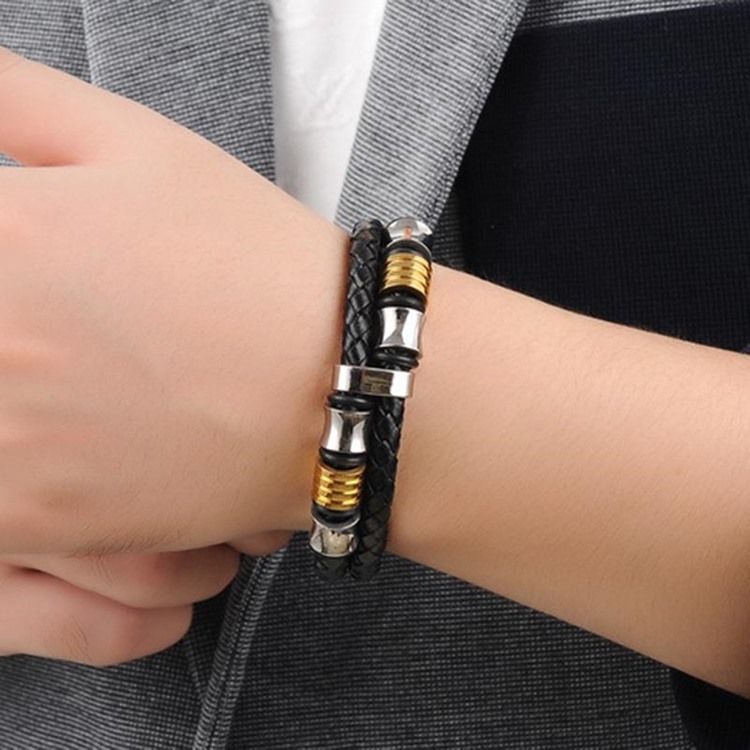 Läderväv För Män Armband
