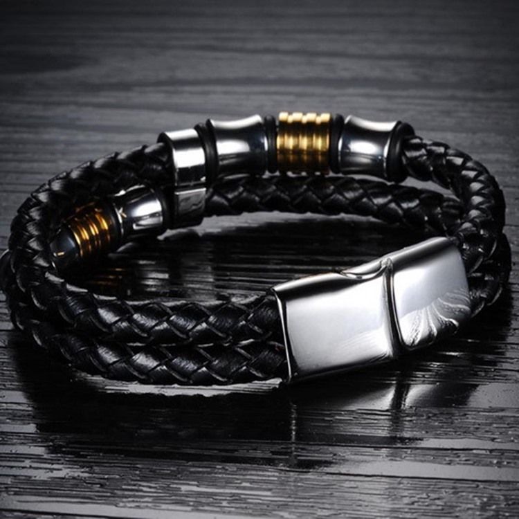 Läderväv För Män Armband