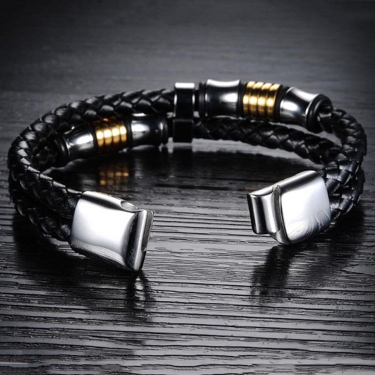 Läderväv För Män Armband