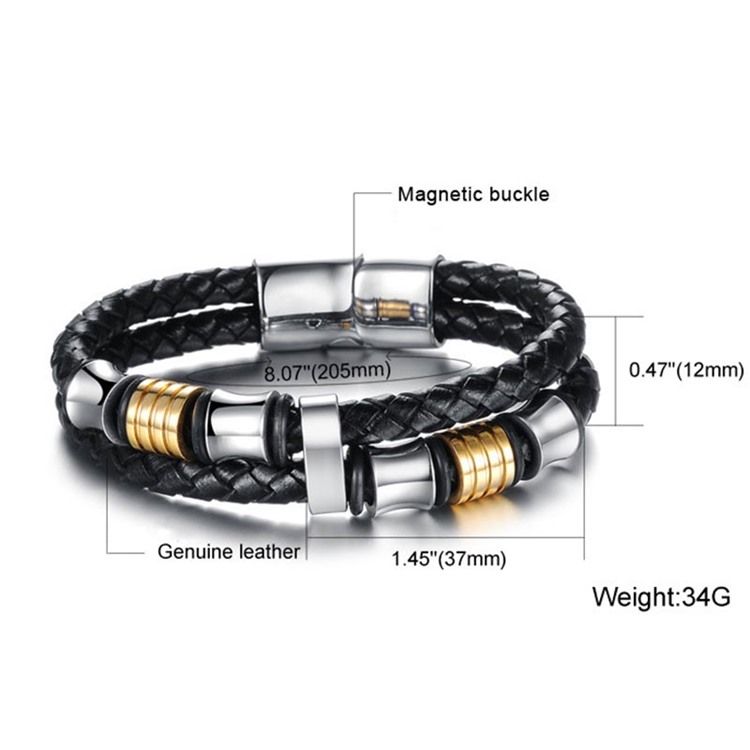 Läderväv För Män Armband