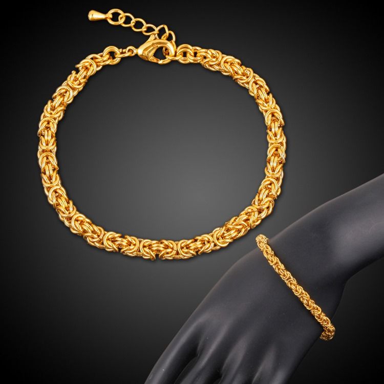 Twist18K Guldpläteringsarmband För Män