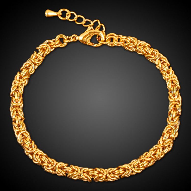 Twist18K Guldpläteringsarmband För Män