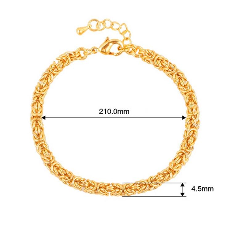 Twist18K Guldpläteringsarmband För Män