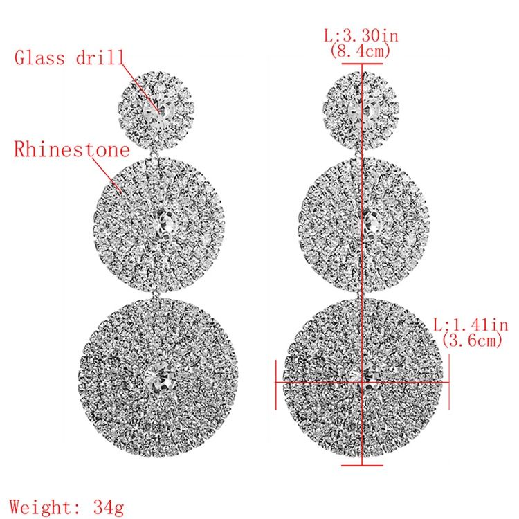 Diamante Alloy Prom Örhängen För Kvinnor