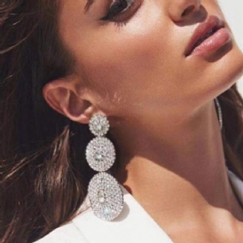 Diamante Alloy Prom Örhängen För Kvinnor