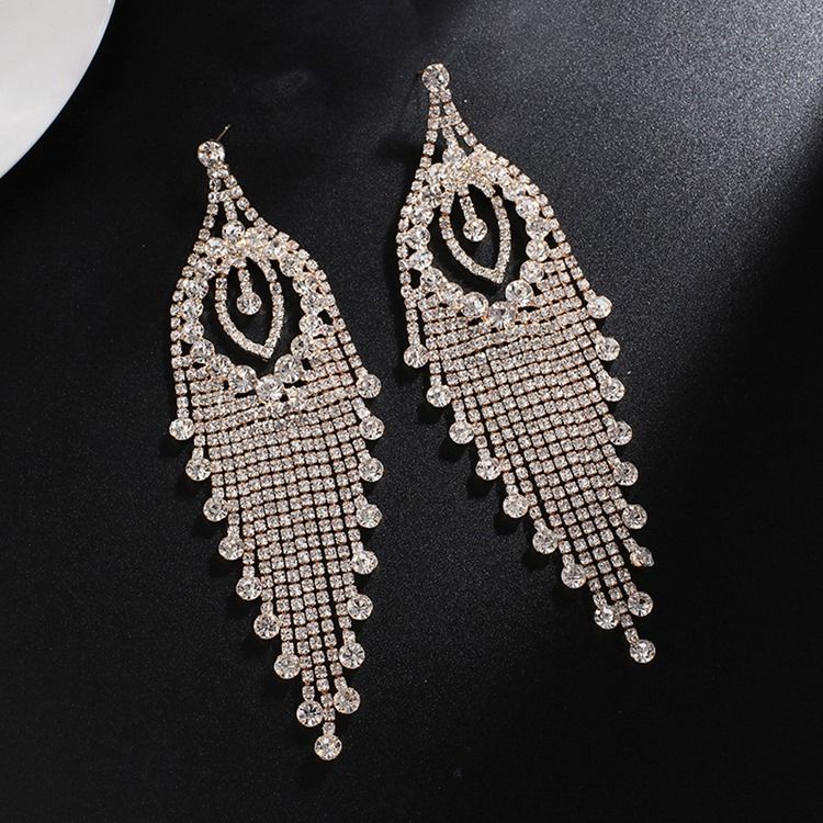European Rhinestone Bröllop Mode Kvinnors Örhängen
