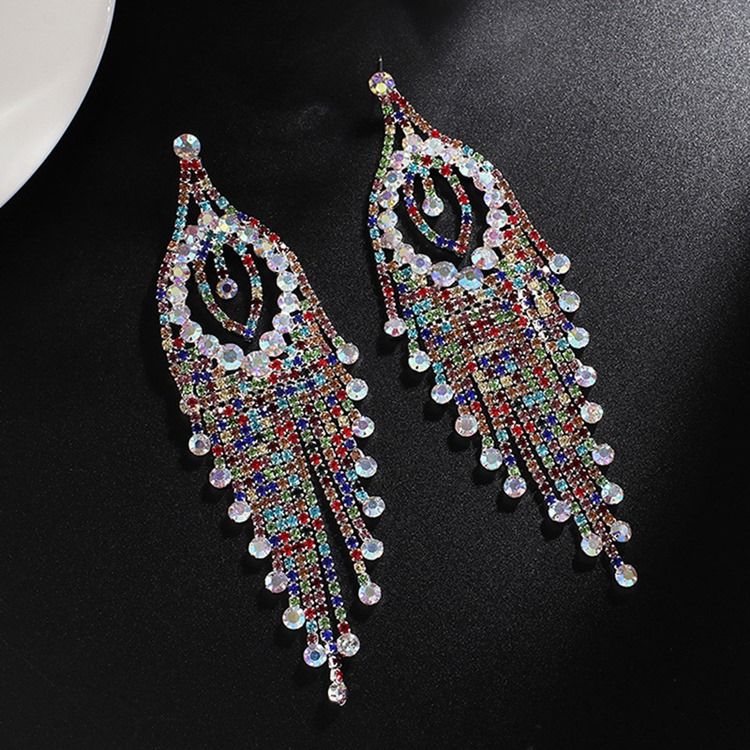 European Rhinestone Bröllop Mode Kvinnors Örhängen