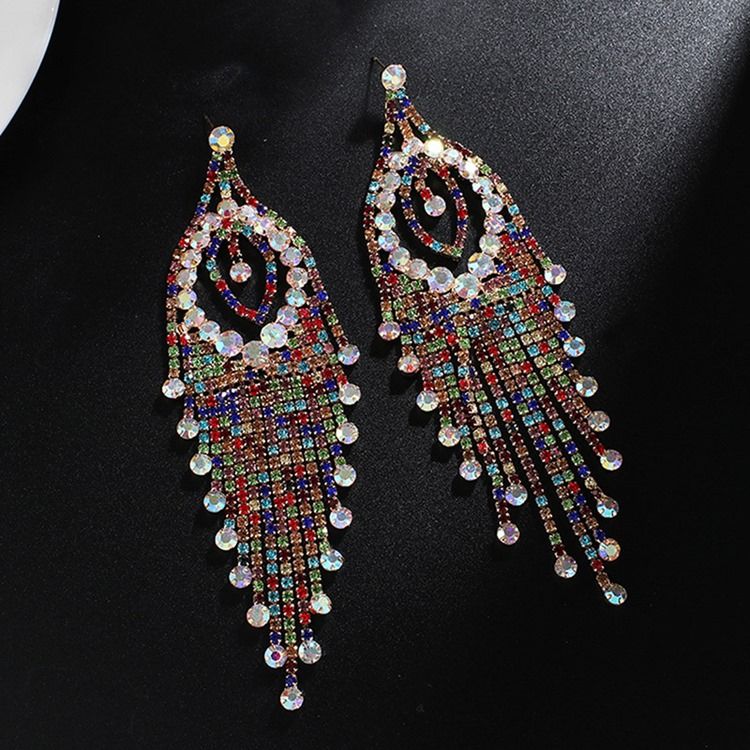 European Rhinestone Bröllop Mode Kvinnors Örhängen