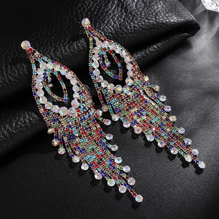 European Rhinestone Bröllop Mode Kvinnors Örhängen