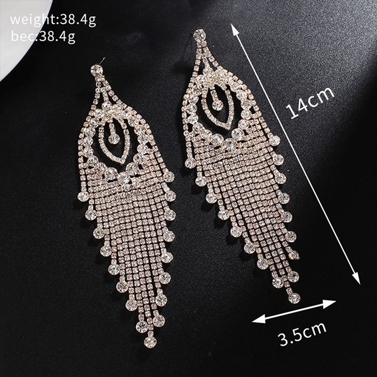 European Rhinestone Bröllop Mode Kvinnors Örhängen