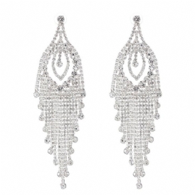 European Rhinestone Bröllop Mode Kvinnors Örhängen