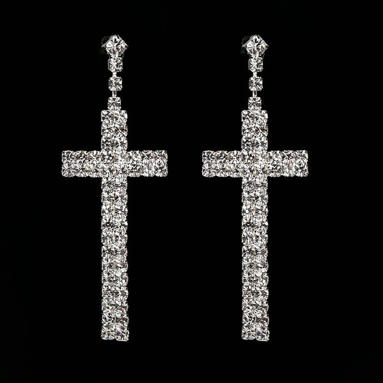 Rhinestone Diamante Romantiska Festbal Örhängen