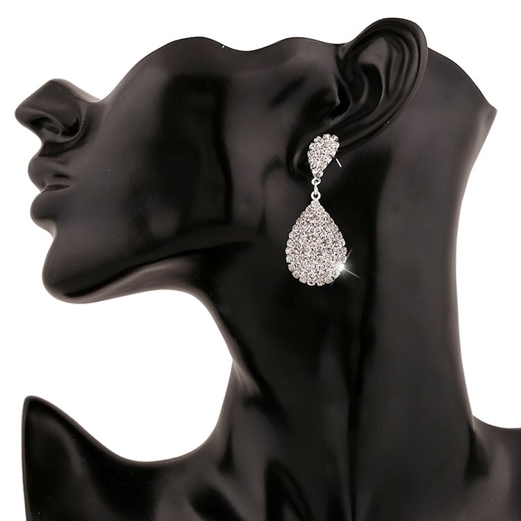Vattendroppe Rhinestone Örhängen